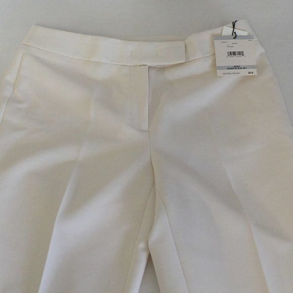 Anne Klein Slim Stretch Pants Anne White Size 0 - Picture 4 of 6